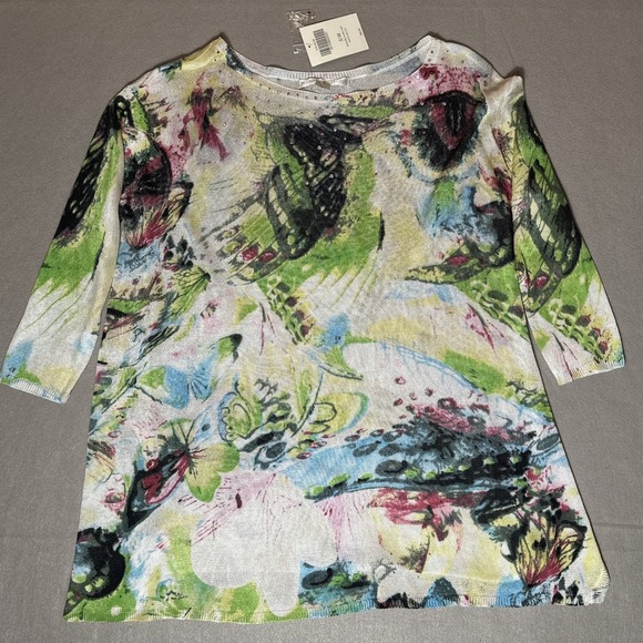 Tops - Boston Proper Women's Resort Wear Flowy Top With Sparkle Orig $98